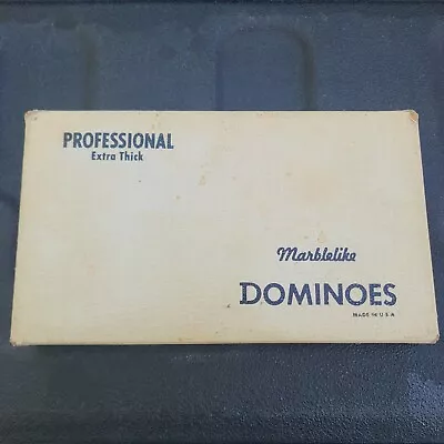 Professional Dominoes USA Extra Thick 816 Marblelike Dominoes  Puremco EUC • $28