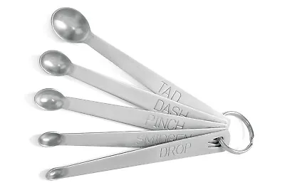 Measuring Spoons 18/10 Stainless Steel Mini Set 5 Pc Pinch Smidgen Dash Norpro • $10.09