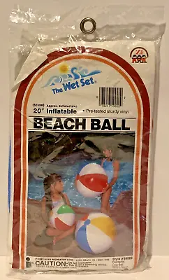 Vintage Intex 20  Beach Ball Inflatable The Wet Set #59020 New Sealed 1983 Rare • $50.58