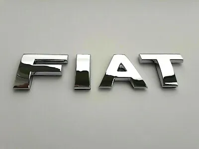 New Chrome 3D Self-adhesive Car Letters Badge Emblem Sticker Spelling FIAT • £5.99