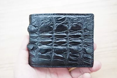$38.25 • Buy Black Real Alligator Crocodile Hornback Leather SKIN Men's Money Clip WALLET #Z4