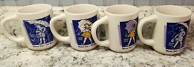 Vintage Morton Salt Umbrella Girl Collector Set Coffee Mugs Set Of 4 1998  • $14