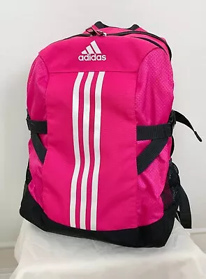 $44.95 • Buy Adidas Essentials Womens Fluro Pink Sports Travel Backpack Bag Medium