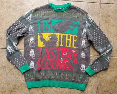 $10 • Buy HBO Game Of Thrones Ugly Christmas Sweater  Tis The Last Season  Adult XL