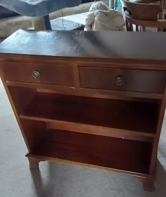 Reproduction Antique Style Mahogany/yew Inlaid Veneer Bookcase With Two Drawers • £65