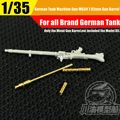 1/35 Scale German Tank Machine Gun MG34 7.92mm Metal Gun Barrel Upgrade Part • $11.90