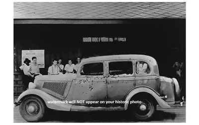 1934 BONNIE & CLYDE Death Car PHOTO Gangster Bullet Holes1932 Ford Gun Shots • $5.48