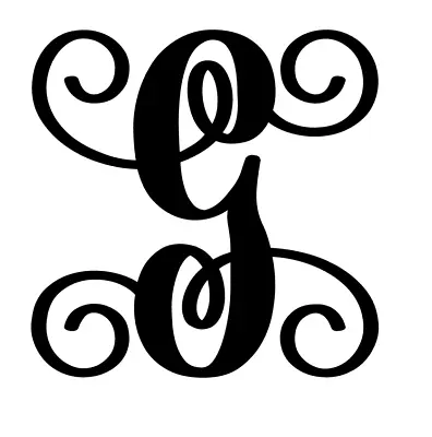 Scroll Monogram Letter G Vinyl Decal Sticker For Home Cup Mug Car Wall A1059 • $3.99