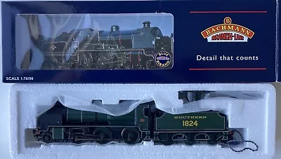 Bachmann 00 Gauge 32-153 SR N Class 2-6-0 SR Lined Green #1824 Mint Boxed • £99.99