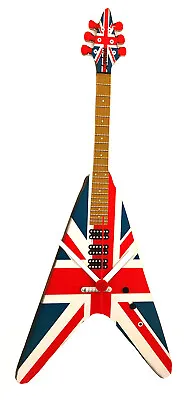 Union Jack Guitar Clock - Union Jacks - Guitar Clocks Gibson Flying V - G18C • £12.45