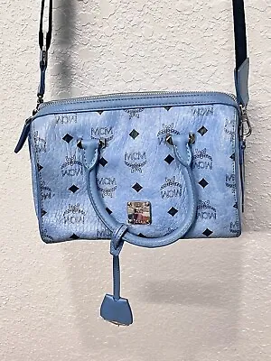 Authentic MCM Boston Leather Handbag—medium • $300