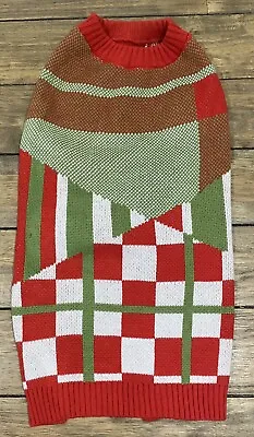 $11.94 • Buy Christmas Dog Sweater Red Green Plaid Holiday  Large  “ Ugly Sweater “