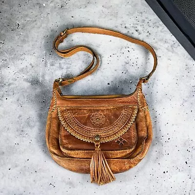 Vintage Patricia Nash Italian Tan Leather Shoulder Bag • $95