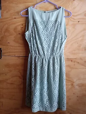 ZARA WOMAN Beautiful Light Green Floral Lace Spring Dress - Size XS XSMALL • $15