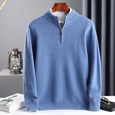 Fashion Men's Cashmere Sweater Winter Thick Warm Knitted Pullover Casual Tops • $88.69