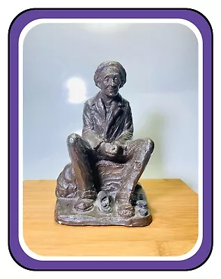 Michael Garman King Of The Road Fisherman Bronze Sculpture VTG Pre-Owned *OBO$ • $23.10