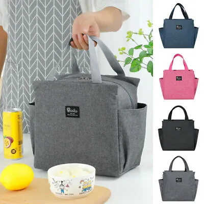 Portable Insulated Lunch Bag Adult Outdoor Lunch Box Work School Men Women Kids • £6.47