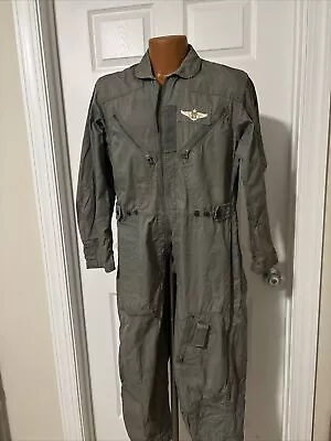 USAF Coverall K2B Flying Flight Suit Green Very Light Medium Short • $50