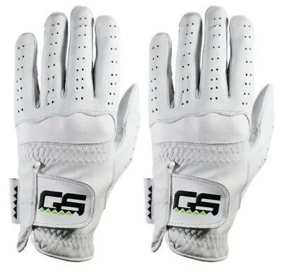  GS Golf Glove 2 Pack Premium New 100% Men's Cabretta Leather Left And Right Han • $15.99