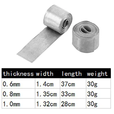 30mm Lead Sheet Strip Roll Fishing Tackle Accessories Sinker 0.6 /0.8 /1.0mm • £3.42