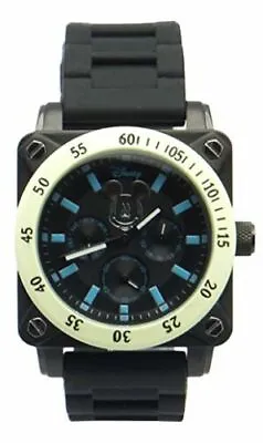 Disney Mickey Mouse Mens Day And Date Glow In The Dark Watch Rubber Band MCK985 • $125