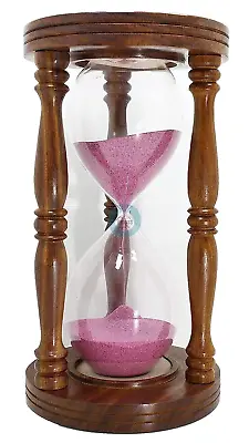 60 Minutes Wooden Sand Timer Hourglass  Collectible Sand Timer Home Decorative • $46.65