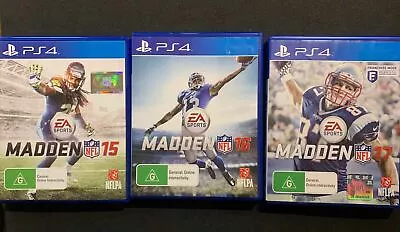 3x NFL Games PS4 - Madden 15 16 & 17 PlayStation 4 Game • $16.50