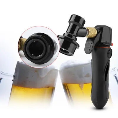(Black)Portable Homebrew Keg Charger Handheld CO2 Injector Draft Beer New • £17.65