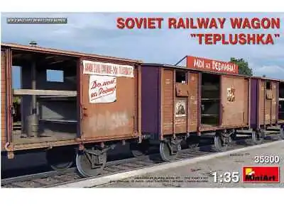 Miniart 1/35 35300 Soviet Railway Wagon Teplushka • £45.35