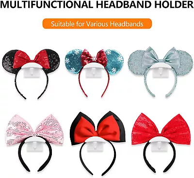 X10 Mickey Themed Black With White Headband Disney Holder Wall Display For Ears • $14.99