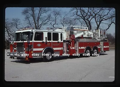 Malverne NY 1998 Spartan Aerialscope 95' Tower Ladder Fire Apparatus Slide • $5