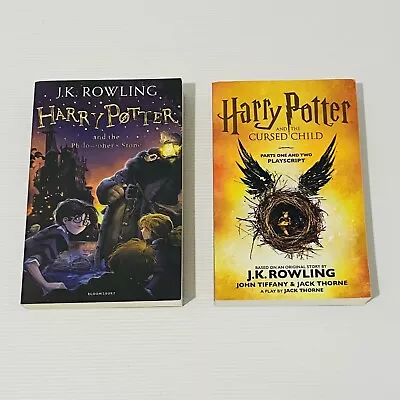 Harry Potter And The Cursed Child: Play Script + Philosophers Stone Paperback • $15.49