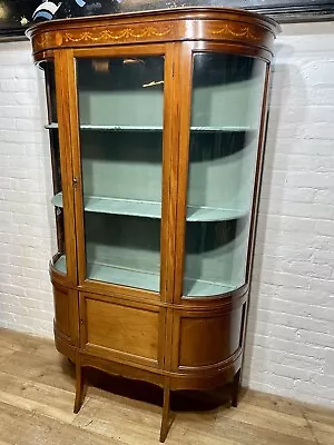 £395 • Buy Antique Victorian Inlaid Mahogany Display Cabinet . Delivery Available Most Area