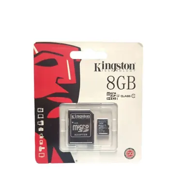 New Genuine Kingston 8GB Micro SD W/ Adapter Flash Memory Card SDC4 • $11.95