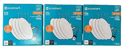 New Ecosmart 5  And 6  White Integrated LED Recessed Trim 4 Pack 1002 936 719.~~ • $44.99