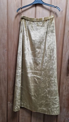 £18 • Buy Genuine Vintage 60s Gold Lame Maxi Skirt Sml/med 12-14 Dereta London