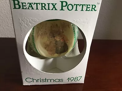 Vtg SCHMID Beatrix Potter 1987 Christmas Bulb Apply Dapply’s Nursery Rhymes • $22.45