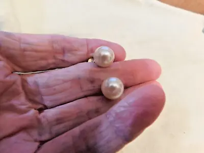 VTG Monet Silver Tone / Faux Pearl  Clip Earrings • $3