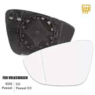$20.99 • Buy Mirror Glass Heated With Backing Plate Driver Side LH For Volkswagen Eos CC