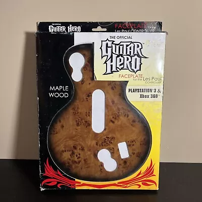 $30 • Buy Guitar Hero Maple Wood Faceplate For The Les Paul Controller PS3 Xbox 360