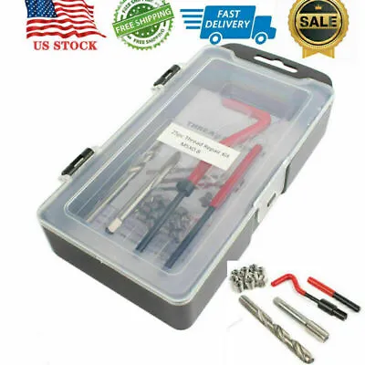 Metric Thread Repair Tool Insert Kit M5 M6 M8 M10 M12 M14 Car Pro Coil W/ Box US • $26.85