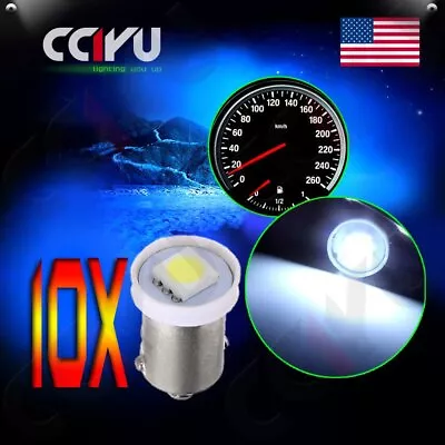 10x White BA9S 1-5050-SMD Instrument Gauges Clock Ash Tray Dash Light Bulb Lamp • $8.39