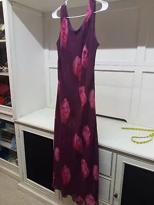 Size 16 Mary McFadden Collection Floral Sheath Maxi Chiffon Dress • $21.99