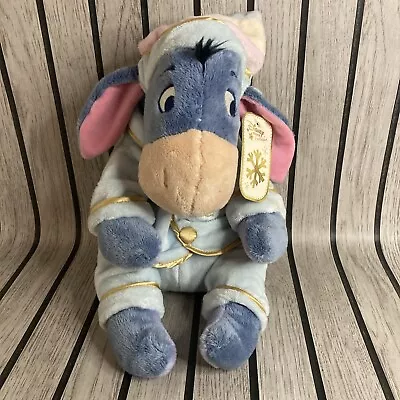 Official Disney Store Night Time Eeyore Pyjamas & Hat Christmas Plush Soft Toy • £14.99