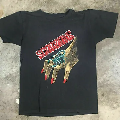 Vintage Scorpions Single Stitch 1980s Cotton Black Unisex S-234XL T-Shirt J702 • $21.89