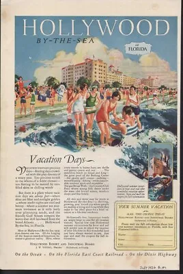 1926 Hollywood Florida Sea Water Beach Vacation Swimsuit Hotel Travel 16707 • $34.95