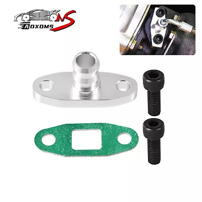 5/8  Turbo Oil Return Drain Barb Flange Adapter Kit T3 T3/T4 T35 T60 GT37 GT40 • $9.99