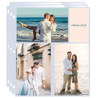 30 Pack 4x6 Photo Album Refill Pages For 3 Ring BinderUltra-Clear Photo Sleeve • $11.68