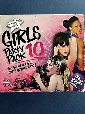 Girl’s Party Pack 10 Used 45 Track Karaoke Compilation Cd Pop Rock Soul 90s 00s • £1.50