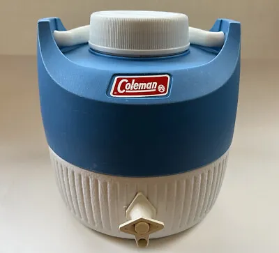 $20 • Buy Vintage Coleman 1 Gallon Water Jug Baby Blue Picnic Camping Cooler With Cup 1979